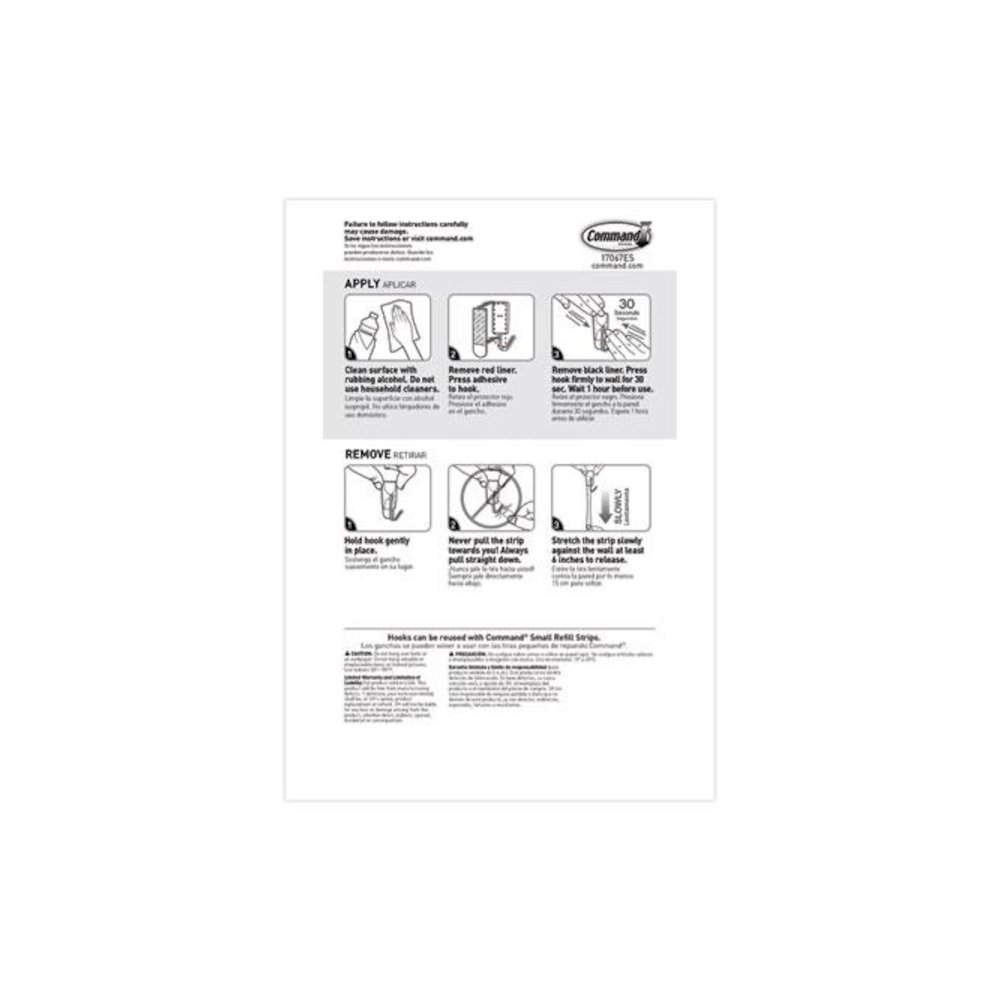 Small Toggle-Wire Hooks, Metal Wire, Silver, Supports 0.5 lb, 9/Pack. Picture 10