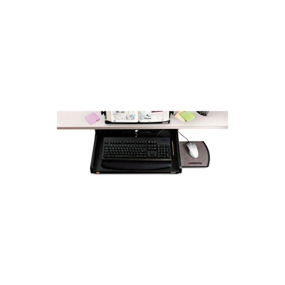Under Desk Keyboard Drawer, 23w x 14d, Black. Picture 3