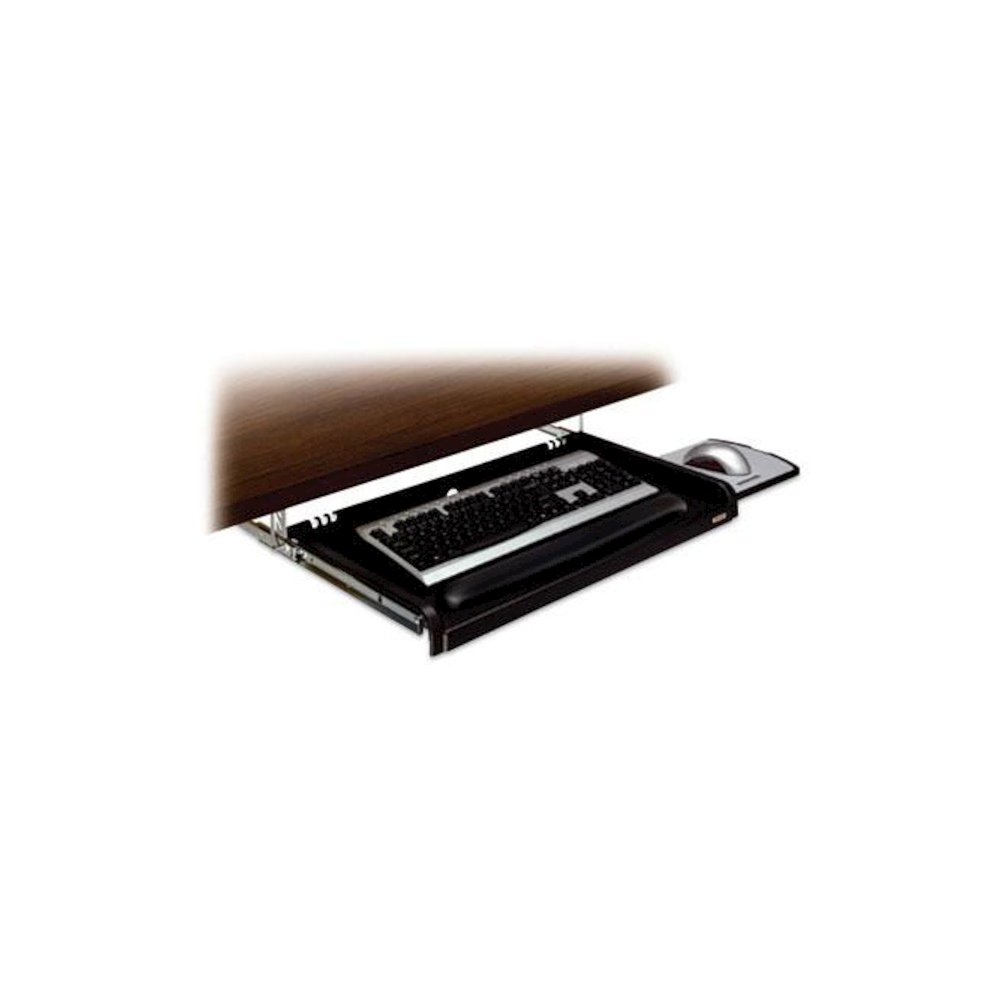 Under Desk Keyboard Drawer, 23w x 14d, Black. Picture 6