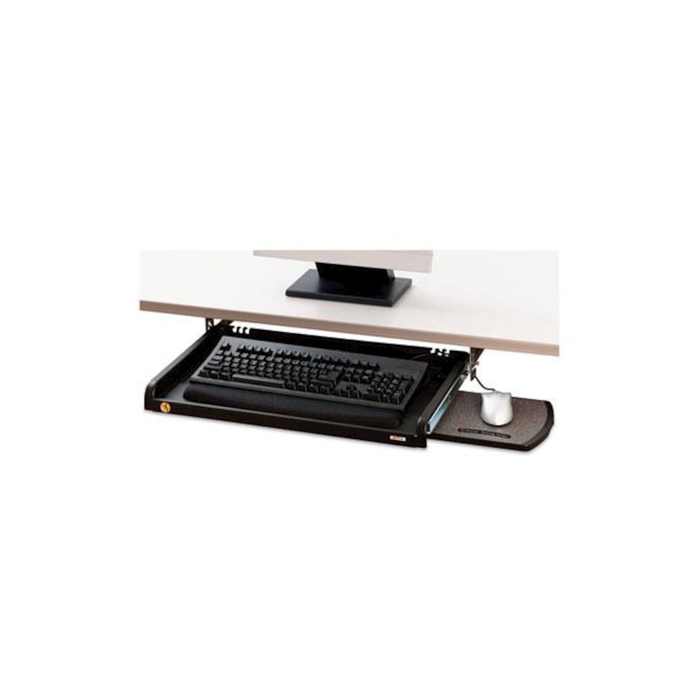 Under Desk Keyboard Drawer, 23w x 14d, Black. Picture 1