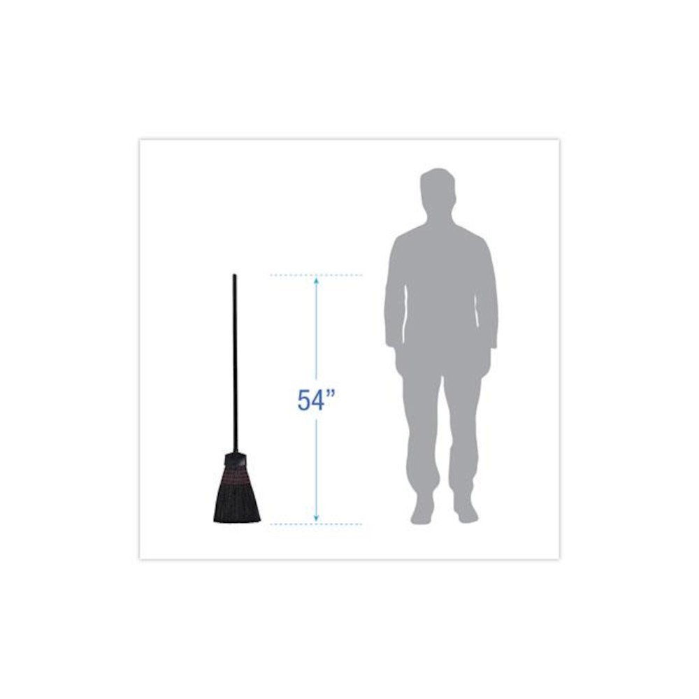 Maid Broom, Plastic Bristles, 54" Overall Length, Dozen. Picture 2