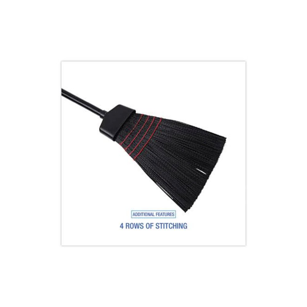 Maid Broom, Plastic Bristles, 54" Overall Length, Dozen. Picture 3