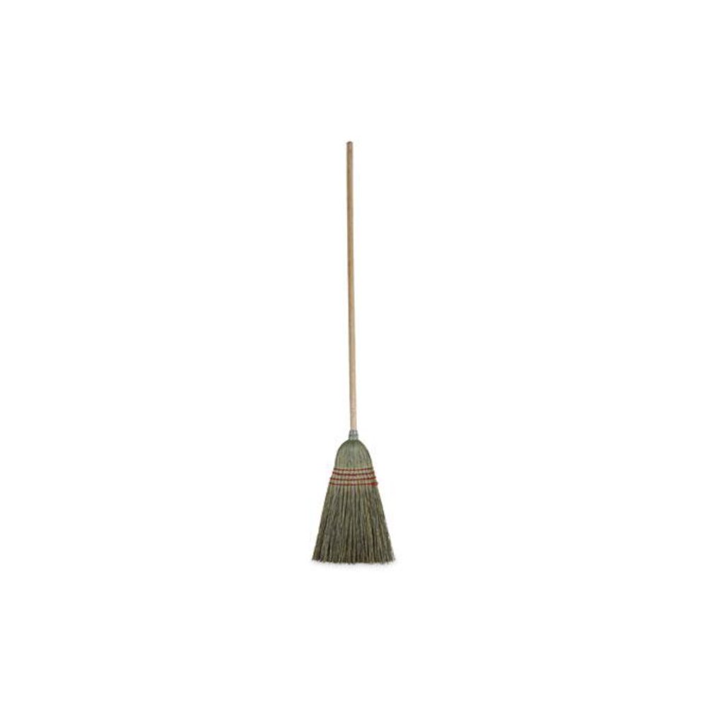 Mixed Fiber Maid Broom, Mixed Fiber Bristles, 55" Overall Length, Natural, 12/Carton. Picture 1