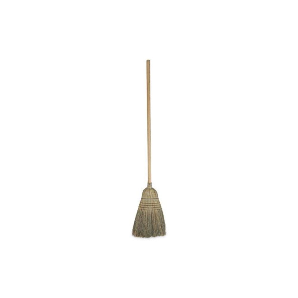 Warehouse Broom, Corn Fiber Bristles, 56" Overall Length, Natural, 12/Carton. Picture 1