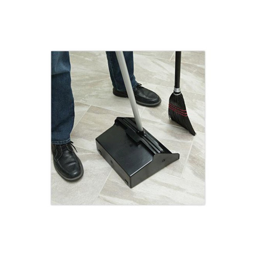 Flag Tipped Poly Lobby Brooms, Flag Tipped Poly Bristles, 38" Overall Length, Natural/Black, 12/Carton. Picture 5