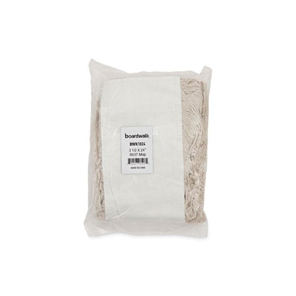 Industrial Dust Mop Head, Cotton, 24 x 3, White. Picture 6