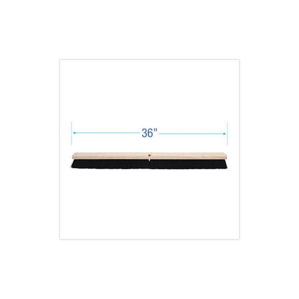 Floor Brush Head, 2.5" Black Tampico Fiber Bristles, 36" Brush. Picture 2