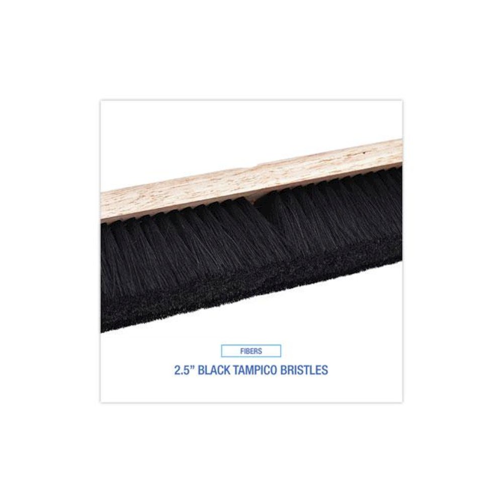 Floor Brush Head, 2.5" Black Tampico Fiber Bristles, 36" Brush. Picture 4