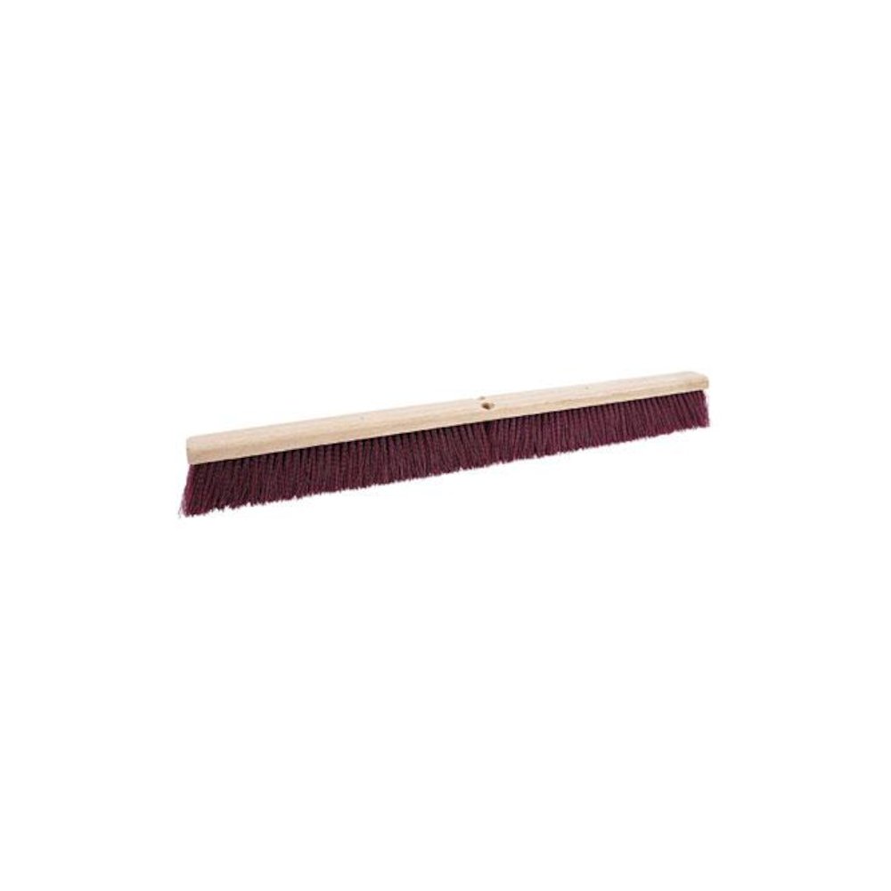 Floor Brush Head, 3.25" Maroon Stiff Polypropylene Bristles, 36" Brush. Picture 1