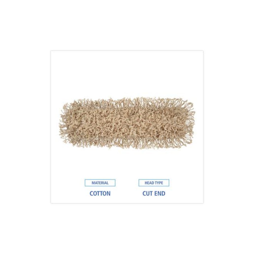 Industrial Dust Mop Head, Hygrade Cotton, 24 x 5, White. Picture 4