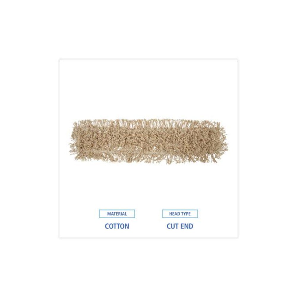 Industrial Dust Mop Head, Washable, Hygrade Cotton, 36 x 5, White. Picture 4