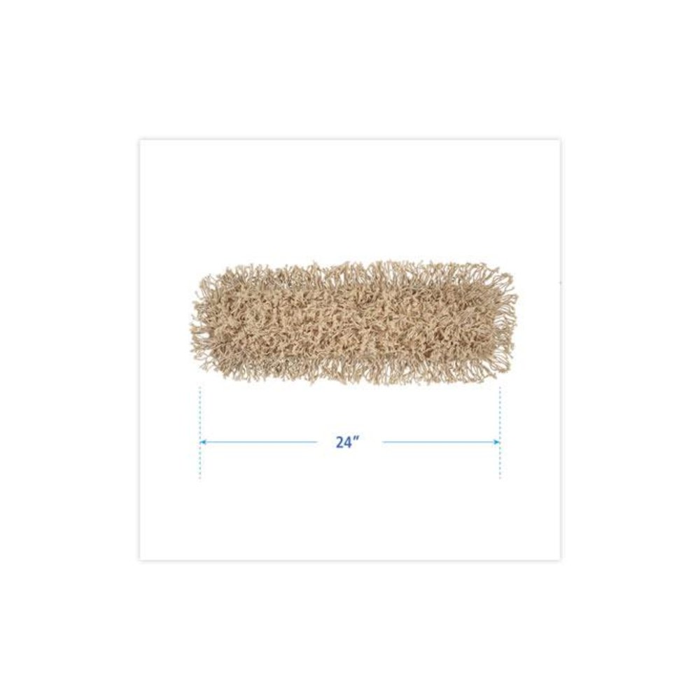 Industrial Dust Mop Head, Hygrade Cotton, 24 x 5, White. Picture 3