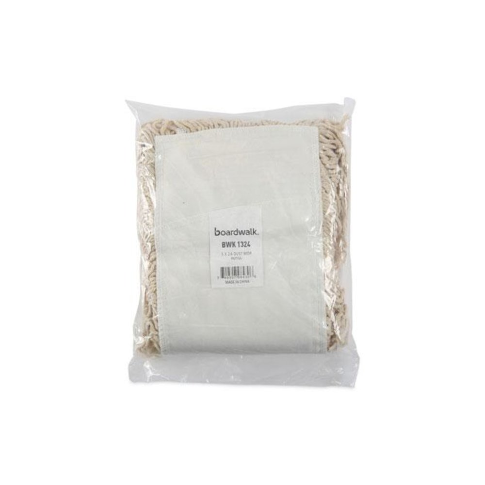 Industrial Dust Mop Head, Hygrade Cotton, 24 x 5, White. Picture 6
