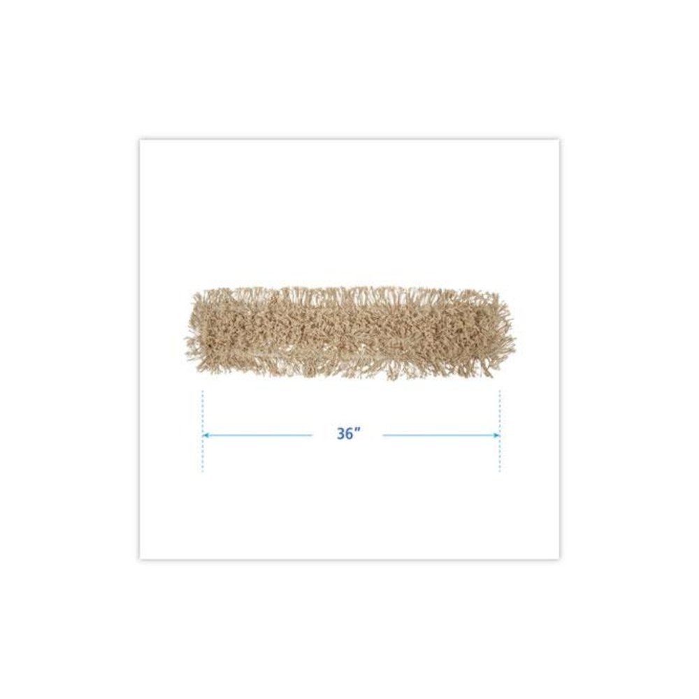 Industrial Dust Mop Head, Washable, Hygrade Cotton, 36 x 5, White. Picture 3