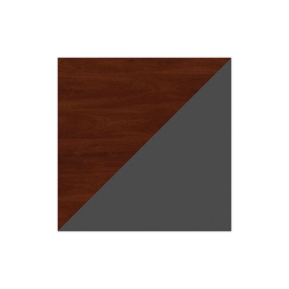 Series C Collection Bow Front Desk, 71.13" x 36.13" x 29.88", Hansen Cherry/Graphite Gray. Picture 6