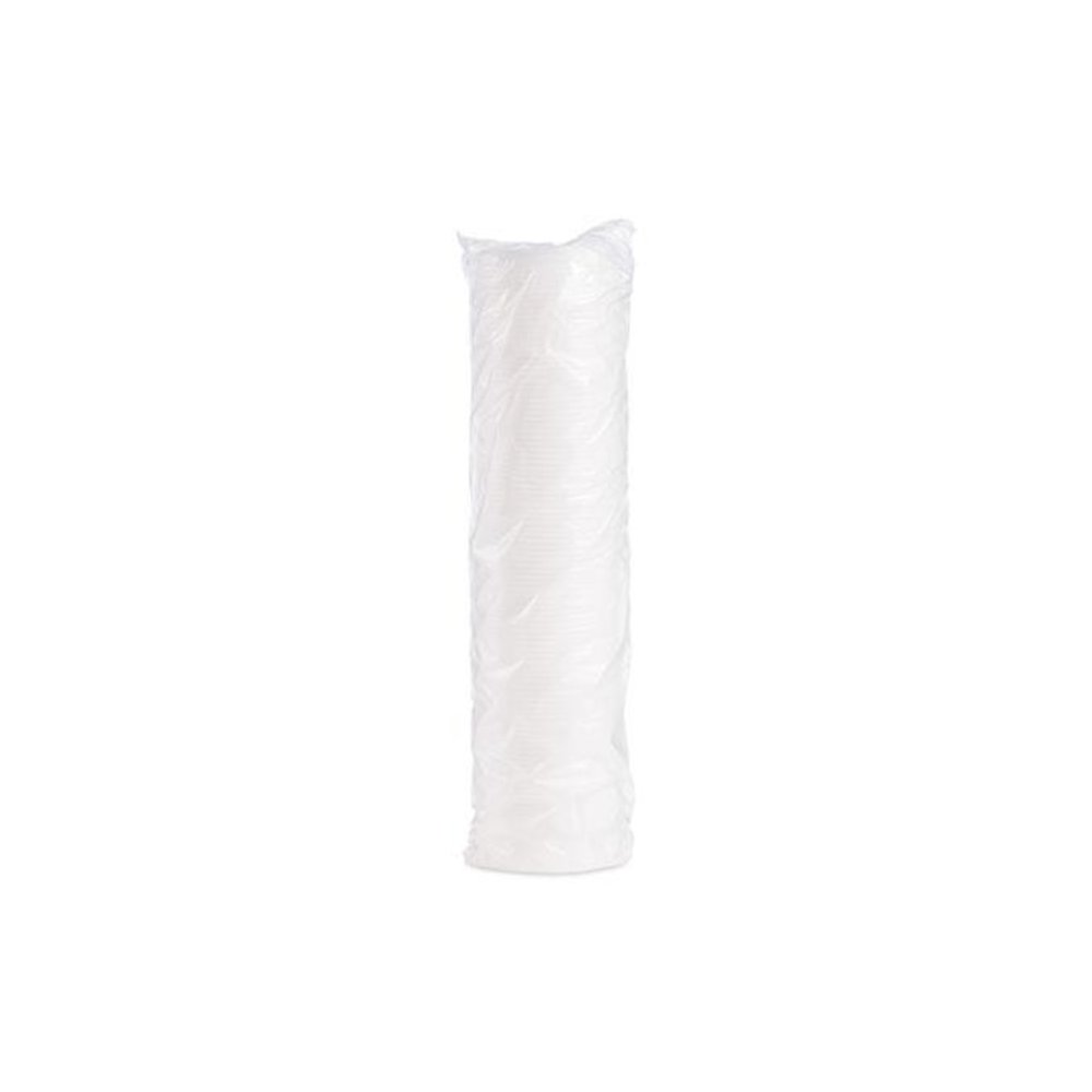Plastic Lids for Foam Containers, Vented, Fits 3.5 oz to 6 oz, White, 100/Pack, 10 Packs/Carton. Picture 4