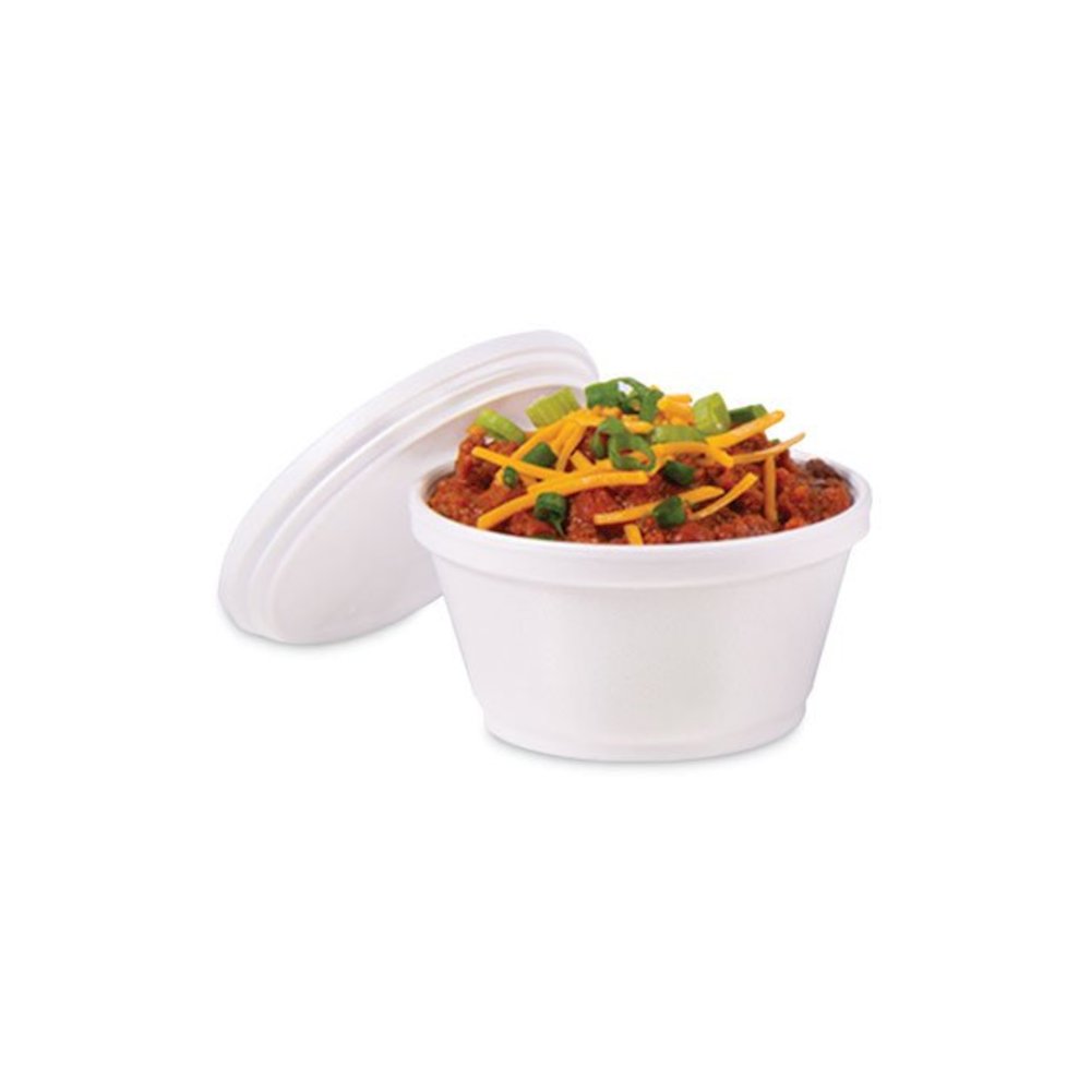 Foam Container, Extra Squat, 8 oz, White, 1,000/Carton. Picture 8