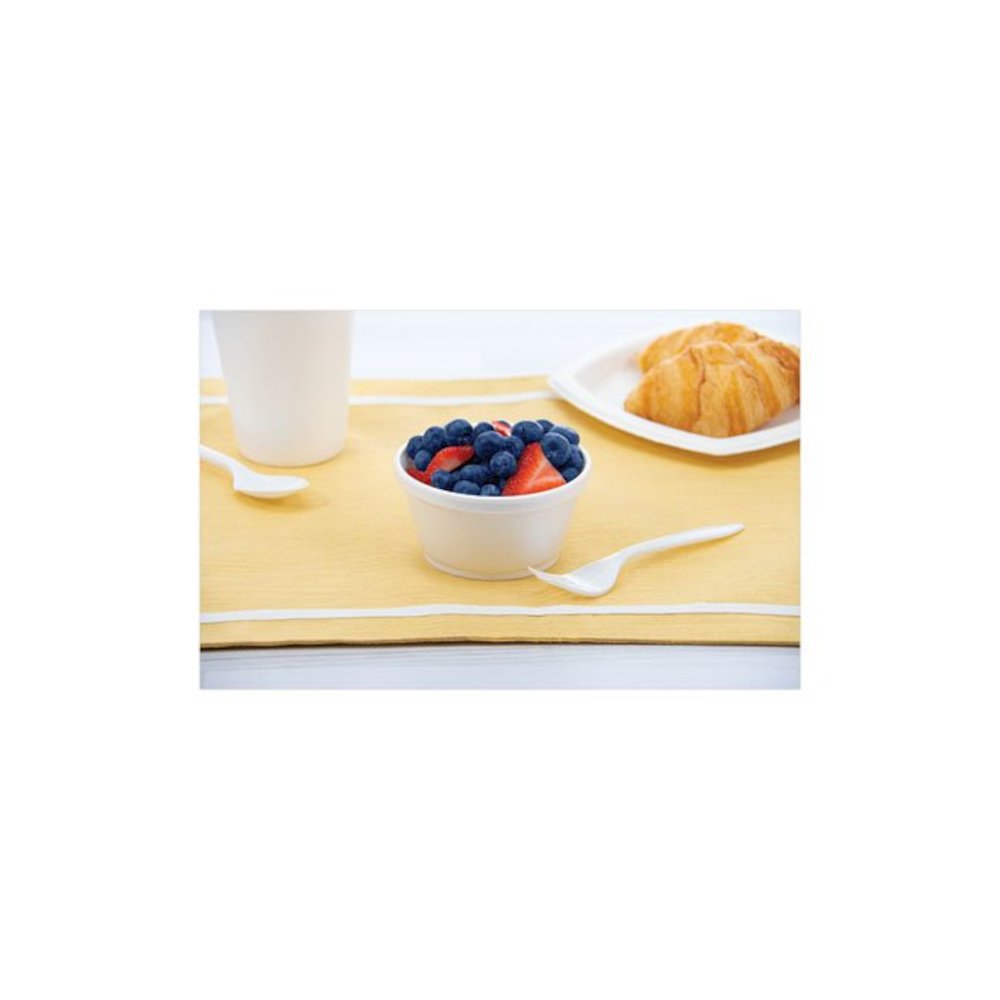 Foam Container, Extra Squat, 8 oz, White, 1,000/Carton. Picture 6