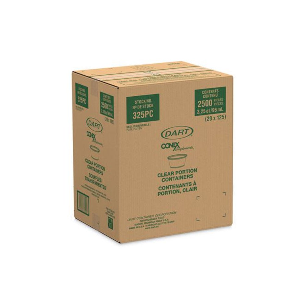 Conex Complements Portion/Medicine Cups, 3.25 oz, Plastic, Clear, 125/Bag, 20 Bags/Carton. Picture 2