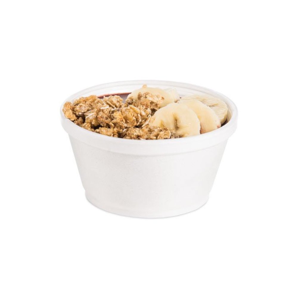 Foam Container, Extra Squat, 8 oz, White, 1,000/Carton. Picture 7