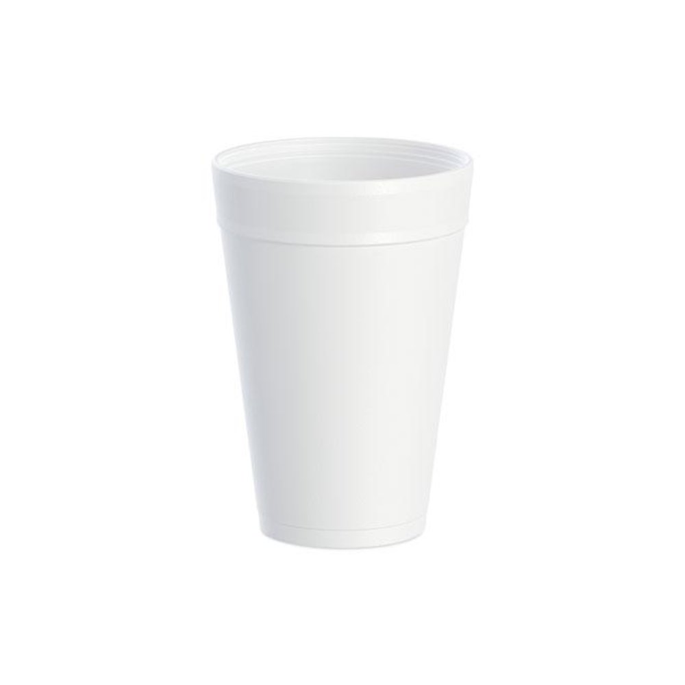 Foam Drink Cups, 32 oz., White, 25/Bag, 20 Bags/Carton. Picture 1