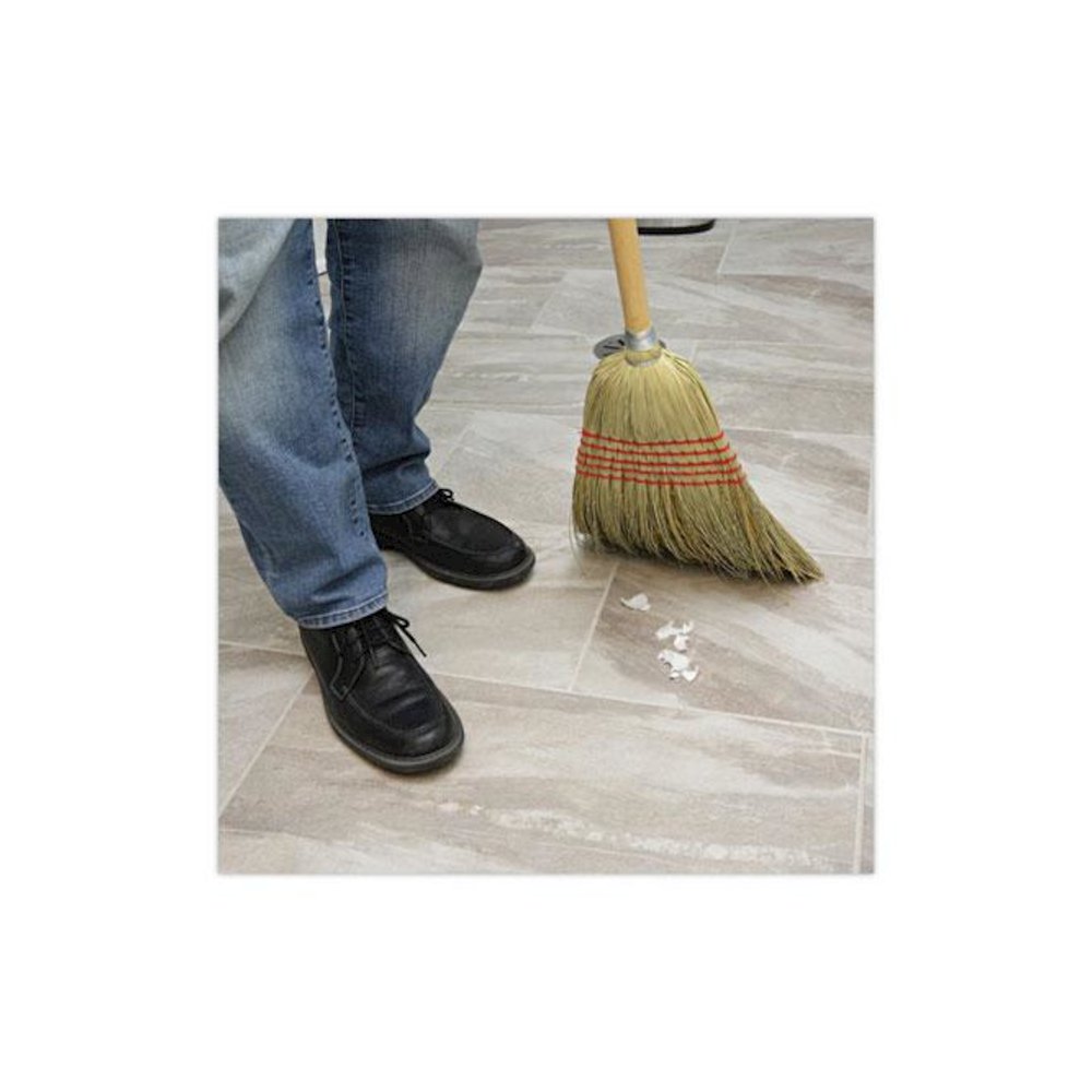 Parlor Broom, Yucca/Corn Fiber Bristles, 56" Overall Length, Natural, 12/Carton. Picture 5