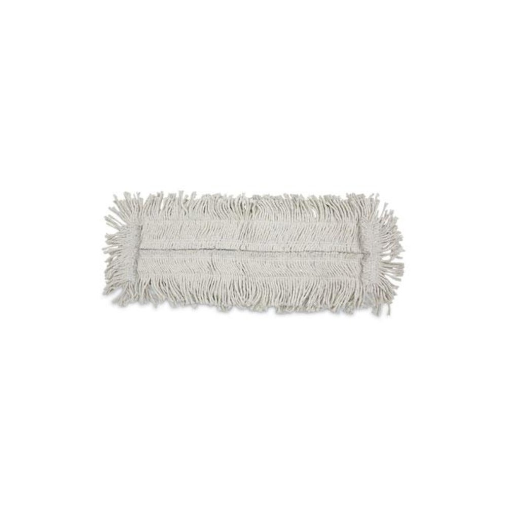 Disposable Cut End Dust Mop Head, Cotton/Synthetic, 24 x 5, White. Picture 1