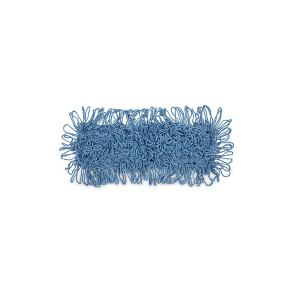 Dust Mop Head, Looped-End, Cotton/Synthetic Fibers, 18 x 5, Blue. Picture 1