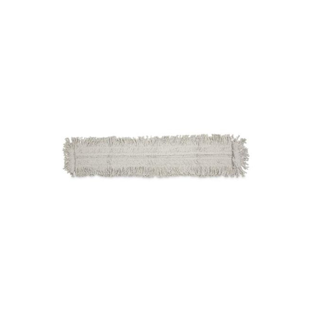 Disposable Dust Mop Head, Cotton/Synthetic Fibers, 48 x 5, White. Picture 1
