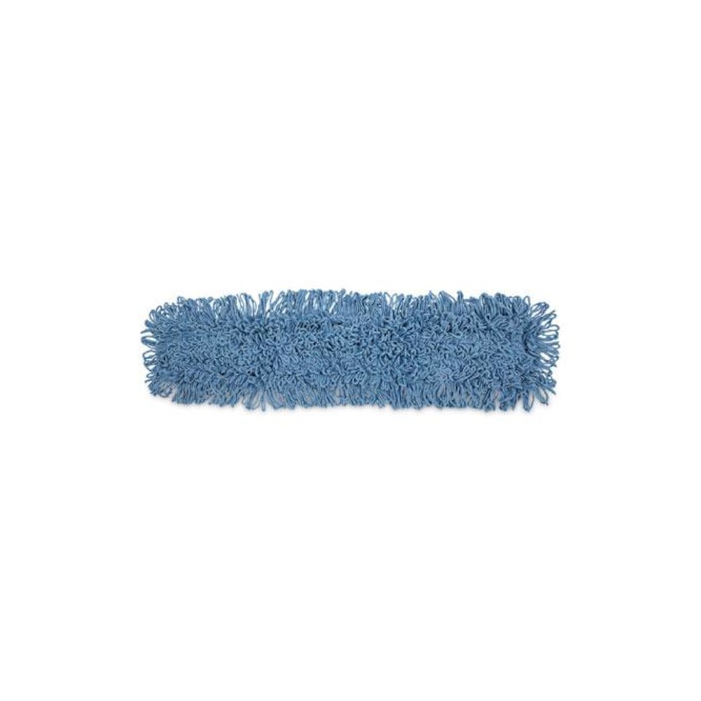 Dust Mop Head, Cotton/Synthetic Blend, 36 x 5, Looped-End, Blue. Picture 1