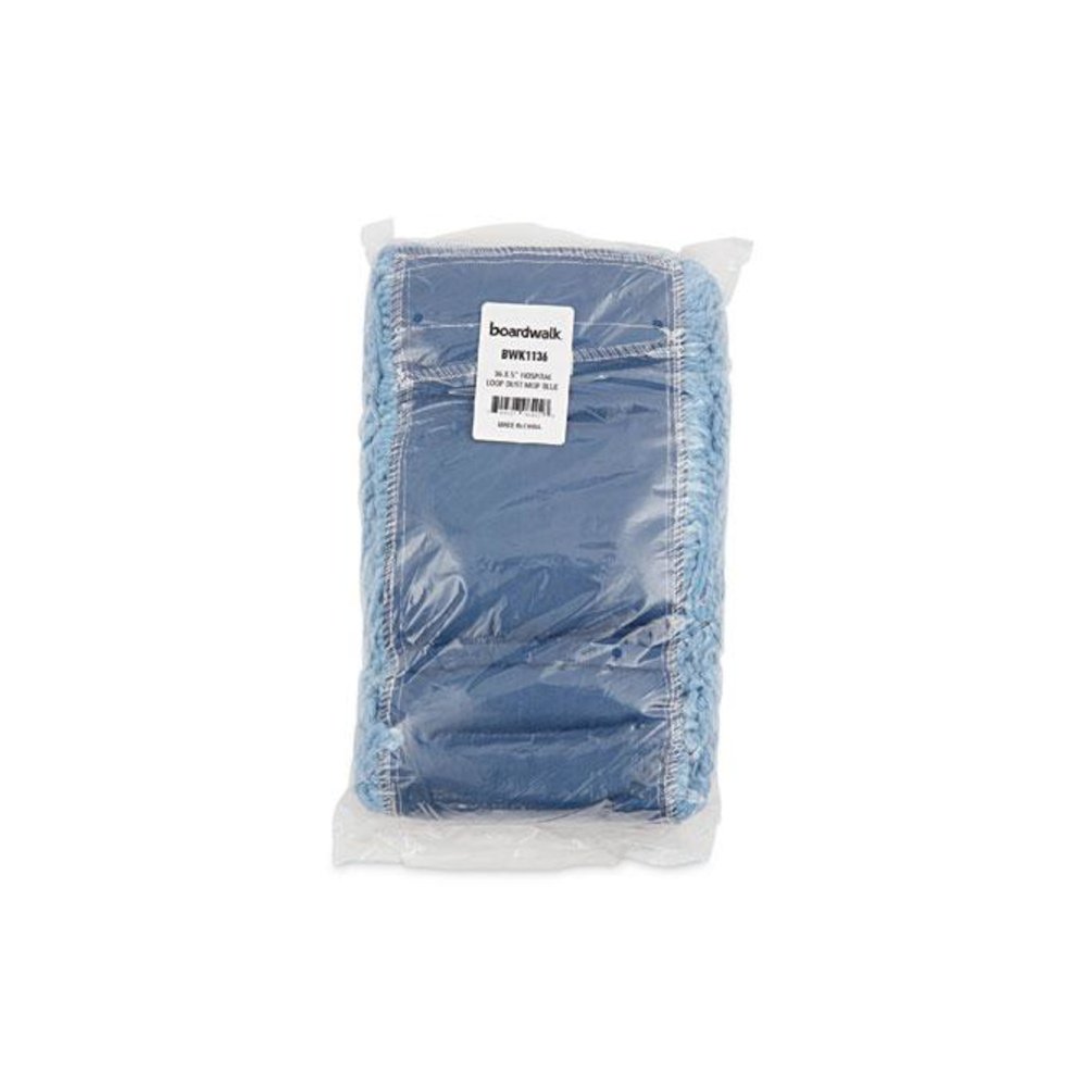 Dust Mop Head, Cotton/Synthetic Blend, 36 x 5, Looped-End, Blue. Picture 6