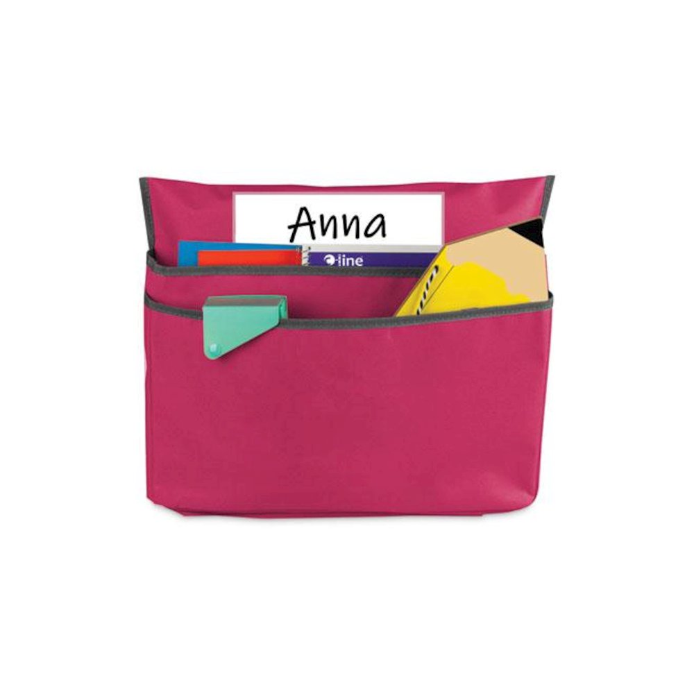 Chair Cubbies for Most Classroom Chair Styles, Large, 18 x 13.25, Fabric/Vinyl, Sunset Red. Picture 4