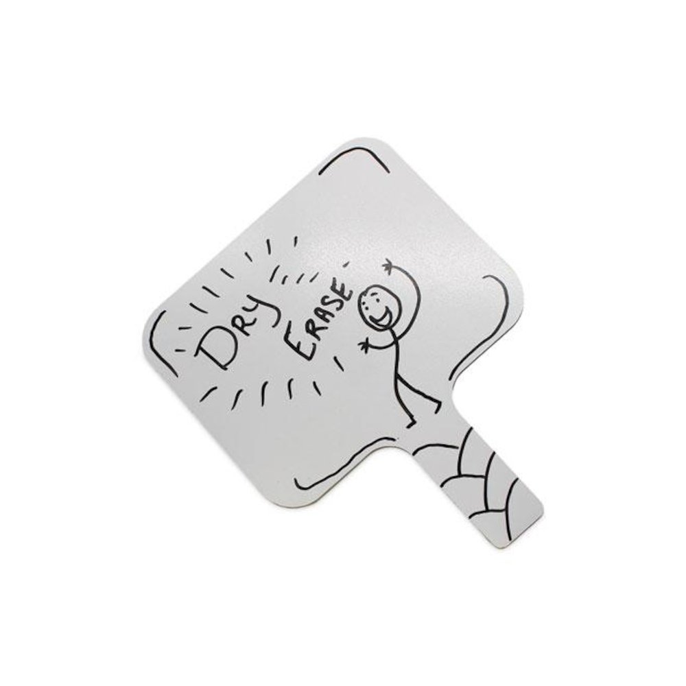 Dry Erase Paddle, 9.75" x 8", White Surface, 12/Pack. Picture 2