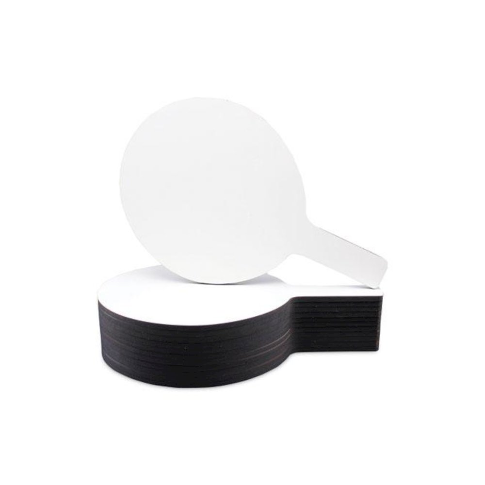 Dry Erase Paddle, 12" x 7", White Surface, 12/Pack. Picture 2