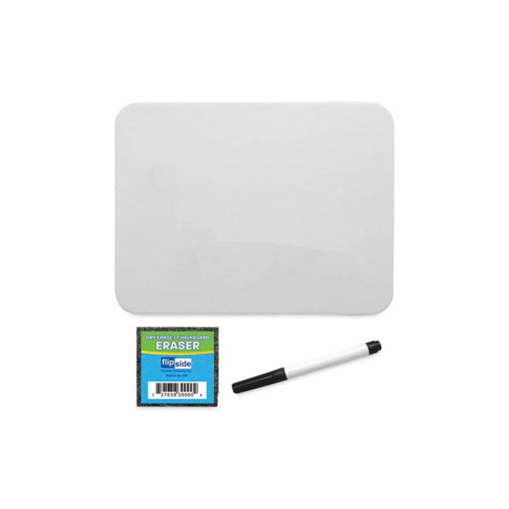 Magnetic Dry Erase Board Set with Black Markers, 12" x 9", White Surface, 12/Pack. Picture 1