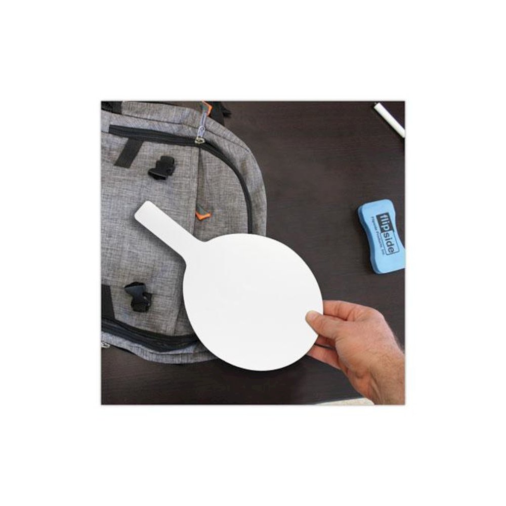 Dry Erase Paddle, 12" x 7", White Surface, 12/Pack. Picture 4