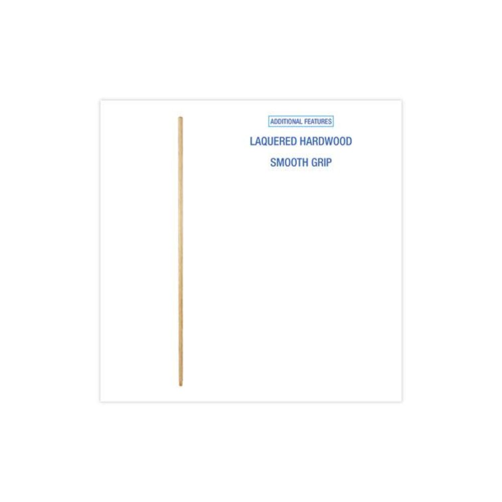 Threaded End Broom Handle, 0.94" dia x 54", Natural. Picture 3