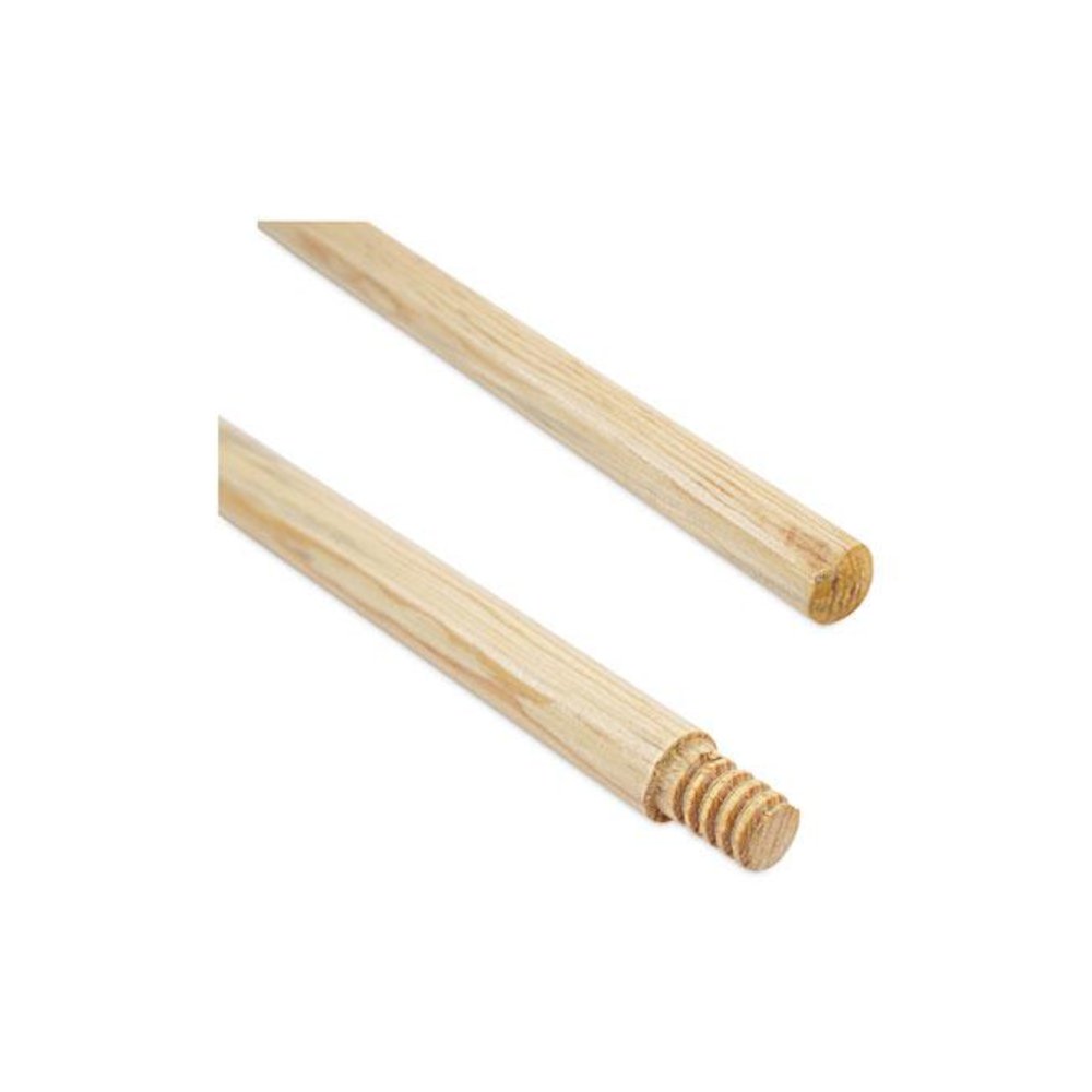 Threaded End Broom Handle, 0.94" dia x 54", Natural. Picture 4