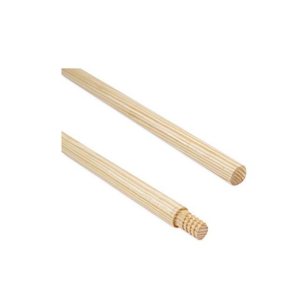 Threaded End Broom Handle, 0.94" dia x 60", Natural. Picture 4