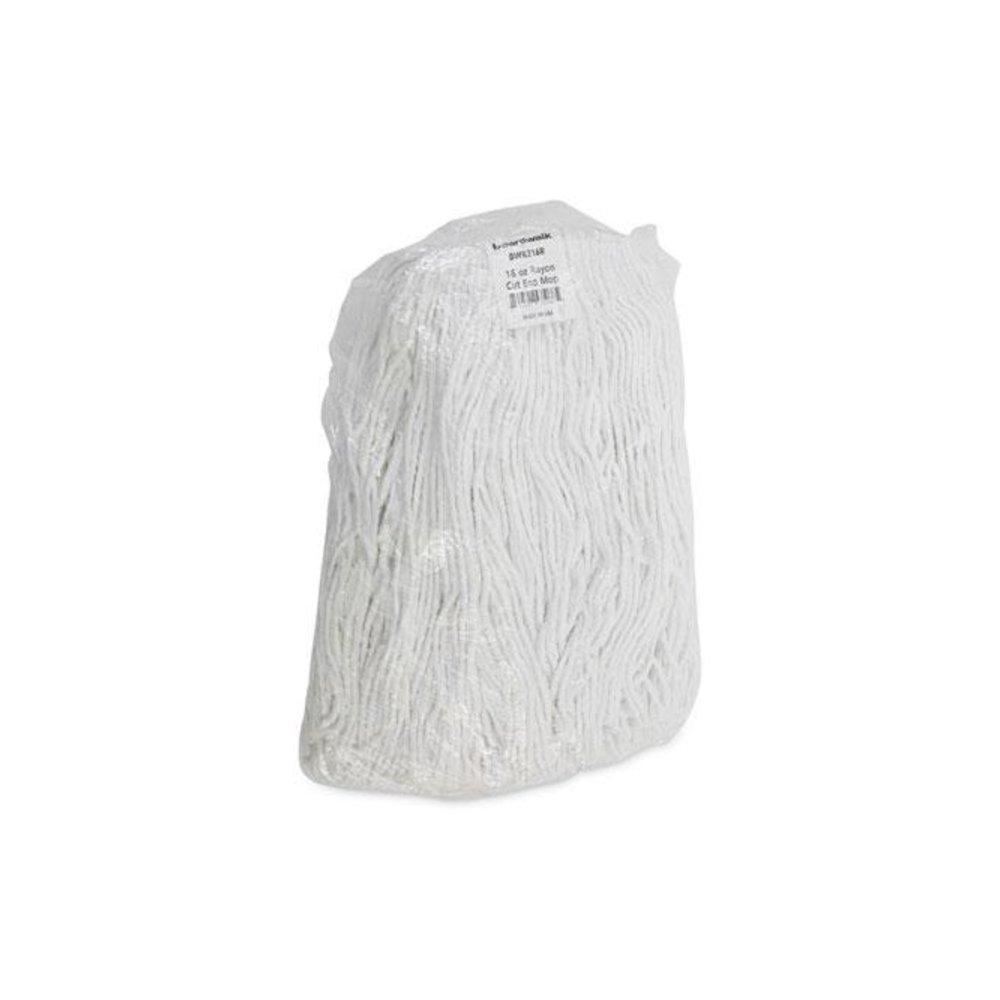 Premium Cut-End Wet Mop Heads, Rayon, 16 oz, White, 12/Carton. Picture 7