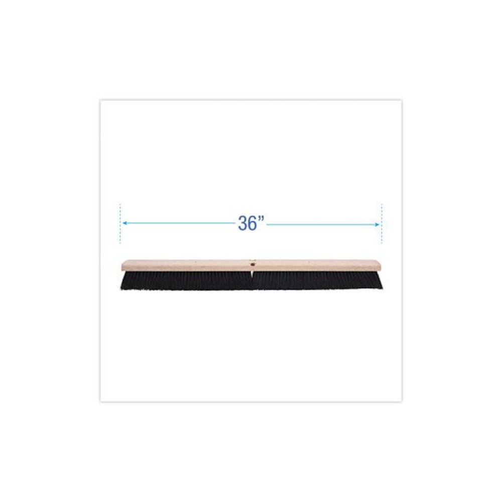 Floor Brush Head, 3" Black Polypropylene Bristles, 36" Brush. Picture 2