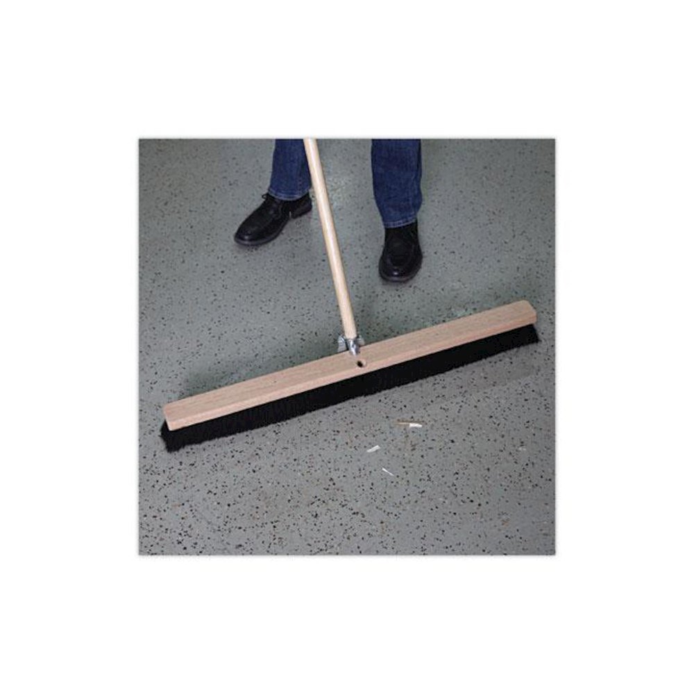 Floor Brush Head, 3" Black Polypropylene Bristles, 36" Brush. Picture 5