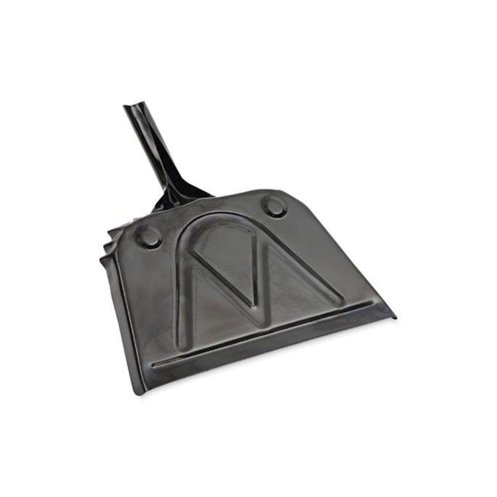 Metal Dust Pan, 12 x 14, 5" Handle, 20-Gauge Steel, Black, 12/Carton. Picture 6