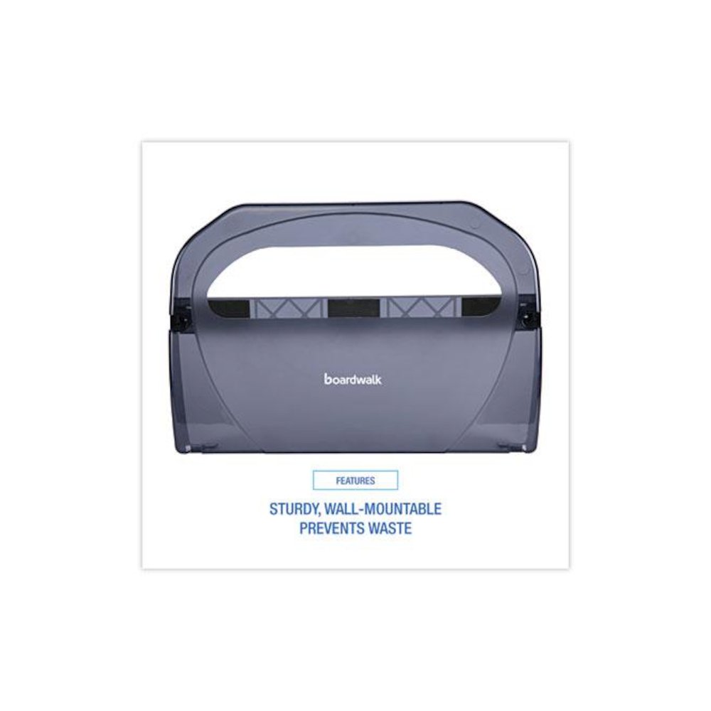 Toilet Seat Cover Dispenser, 17.25 x 3.13 x 11.75, Smoke. Picture 3