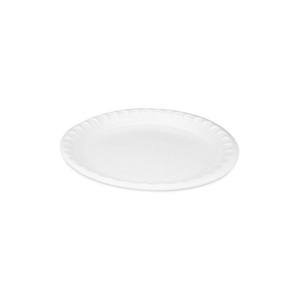 Placesetter Deluxe Laminated Foam Dinnerware, Plate, 10.25" dia, White, 540/Carton. Picture 1
