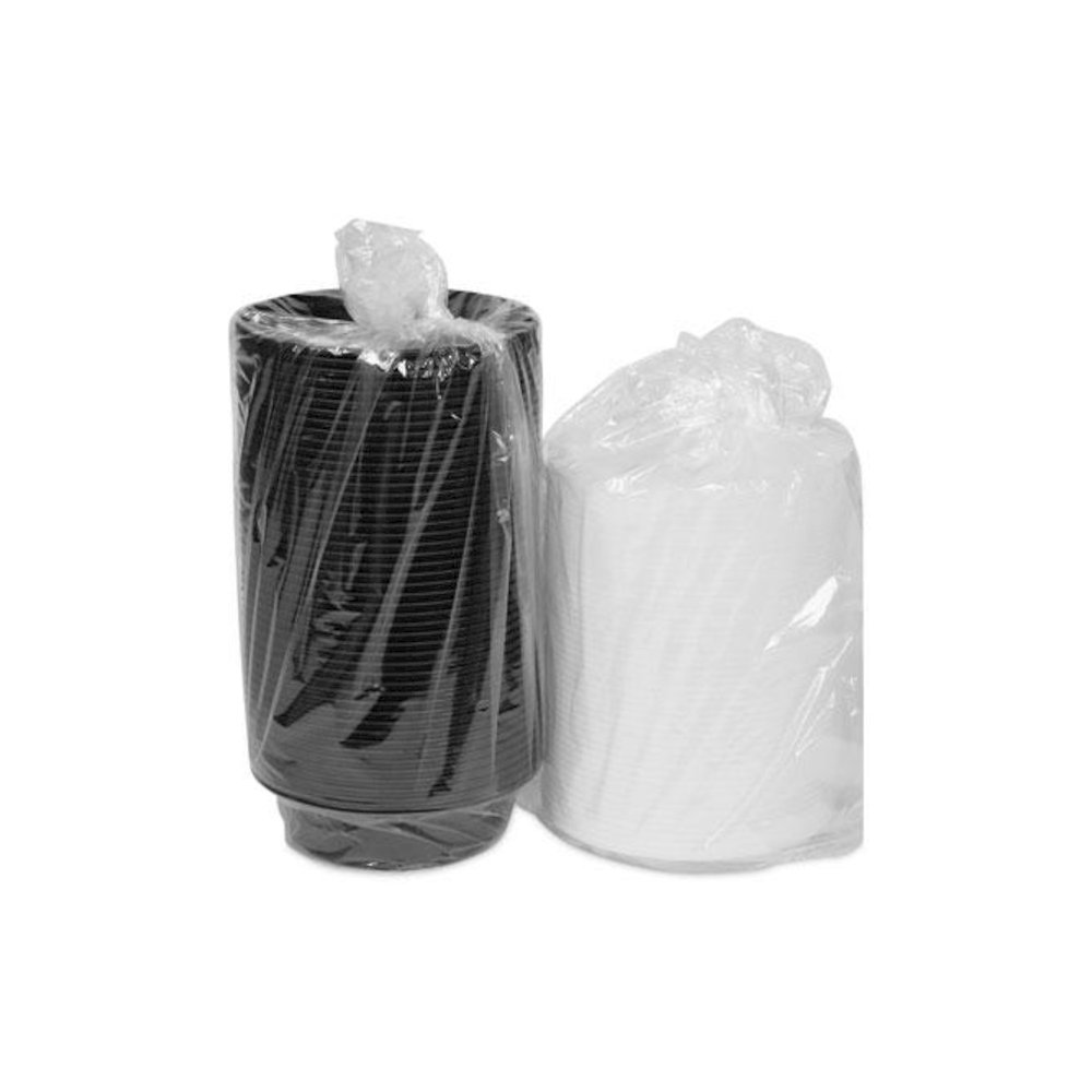 Newspring VERSAtainer Microwavable Containers, 16 oz, 6" Diameter, Black/Clear, Plastic, 150/Carton. Picture 3