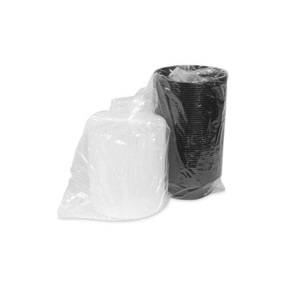 Newspring VERSAtainer Microwavable Containers, 32 oz, 7" Diameter x 2.25" h, Black/Clear, Plastic, 150/Carton. Picture 3