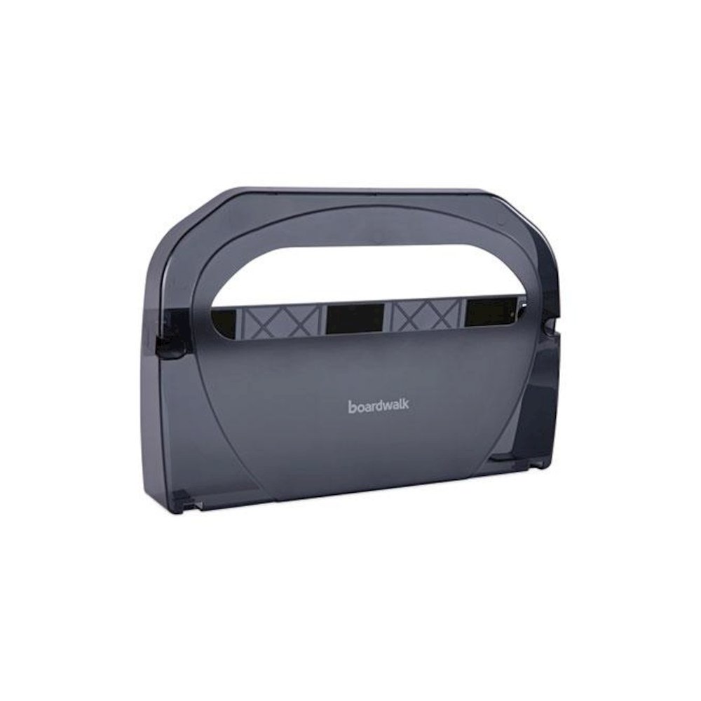 Toilet Seat Cover Dispenser, 17.25 x 3.13 x 11.75, Smoke. Picture 6