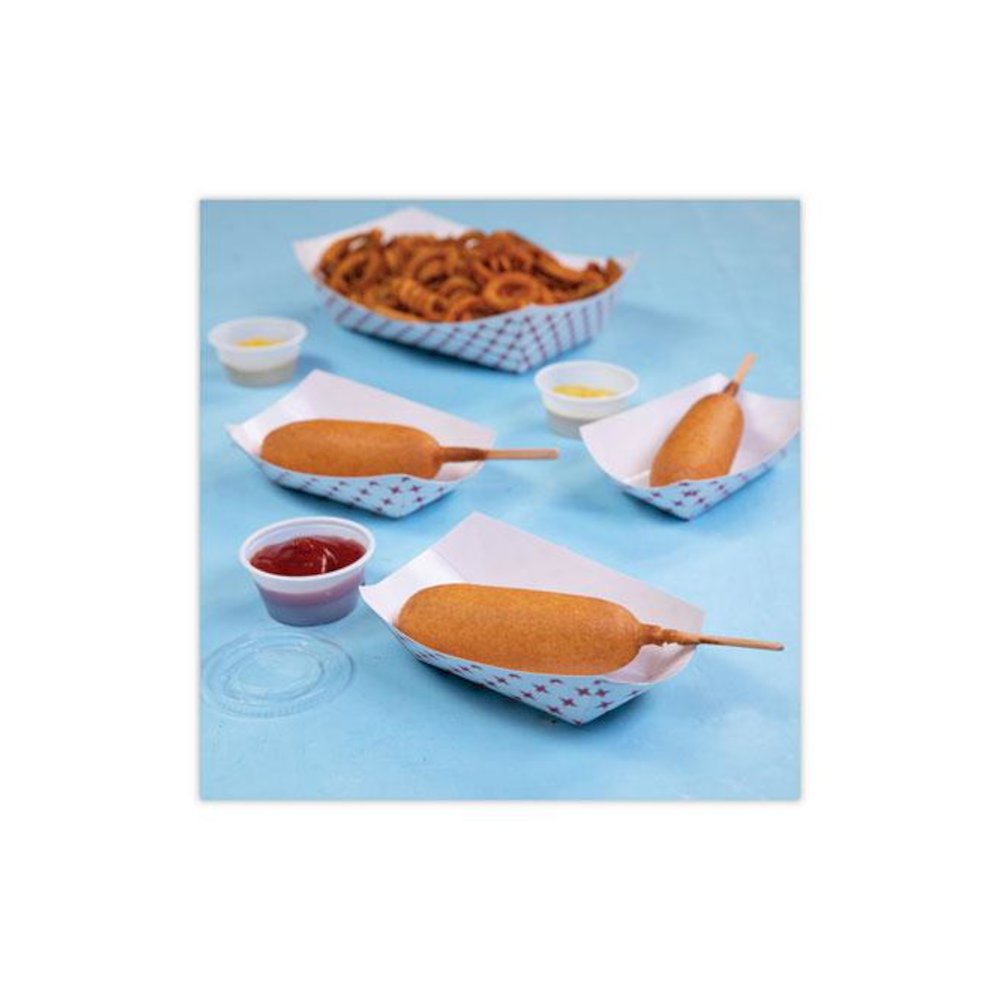 Plastic Portion Cup Lid, Fits 1.5 oz to 2.5 oz Portion Cups, Clear, 100/Pack, 24 Packs/Carton. Picture 5