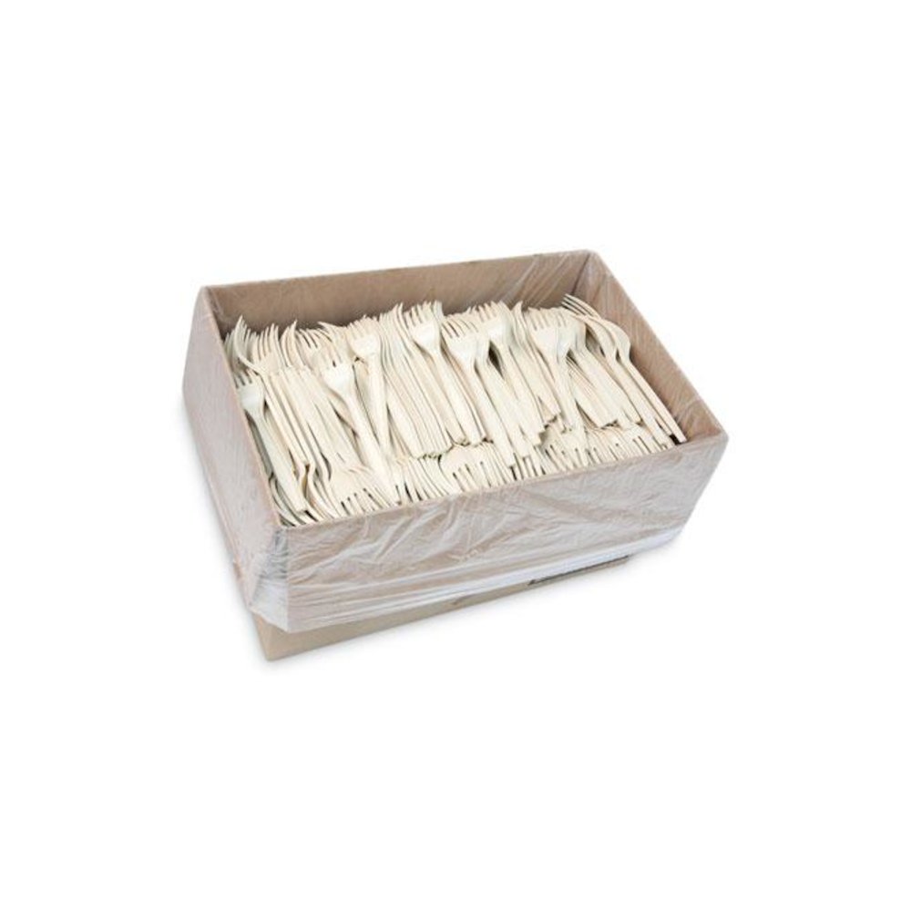 EarthChoice PSM Cutlery, Heavyweight Fork, Plastic, Tan, 1,000/Carton. Picture 3